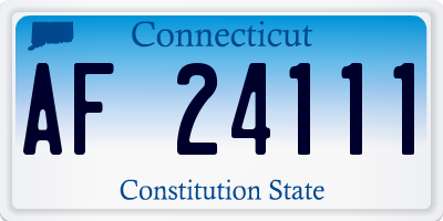 CT license plate AF24111