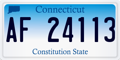 CT license plate AF24113