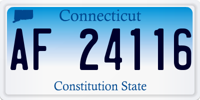 CT license plate AF24116