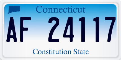 CT license plate AF24117
