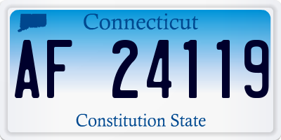CT license plate AF24119