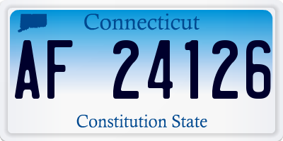 CT license plate AF24126