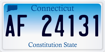 CT license plate AF24131