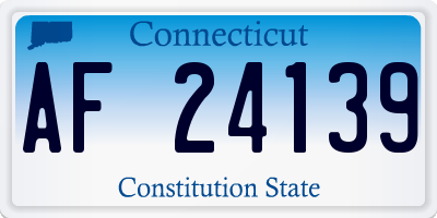 CT license plate AF24139