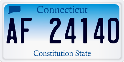 CT license plate AF24140