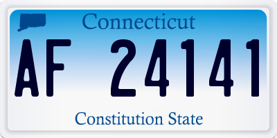 CT license plate AF24141