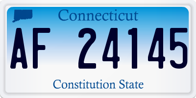 CT license plate AF24145