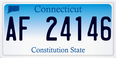 CT license plate AF24146