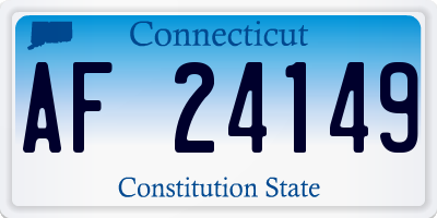 CT license plate AF24149
