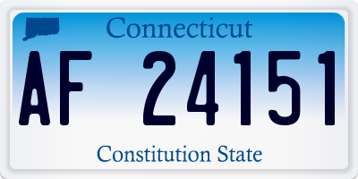 CT license plate AF24151