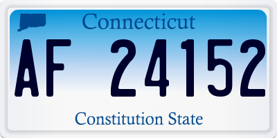CT license plate AF24152