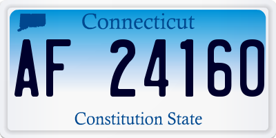 CT license plate AF24160