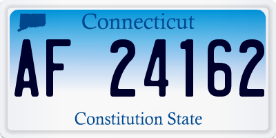 CT license plate AF24162
