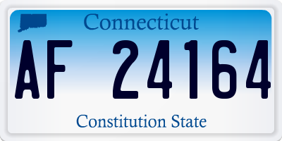 CT license plate AF24164
