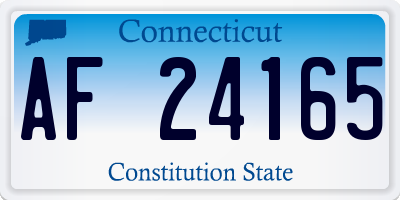 CT license plate AF24165