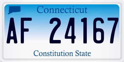 CT license plate AF24167
