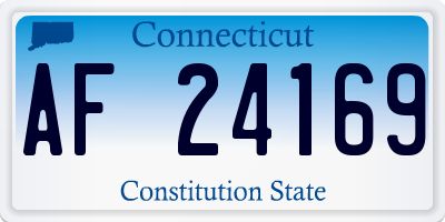 CT license plate AF24169