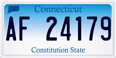 CT license plate AF24179