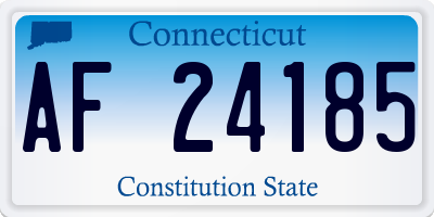 CT license plate AF24185