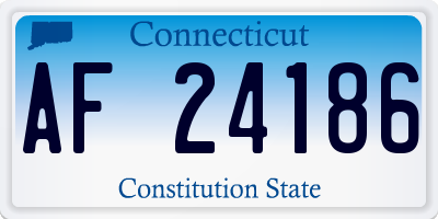 CT license plate AF24186