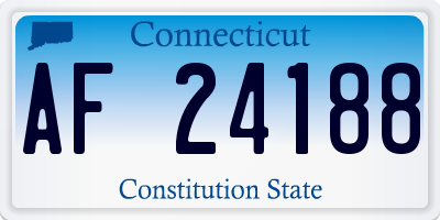 CT license plate AF24188