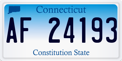 CT license plate AF24193