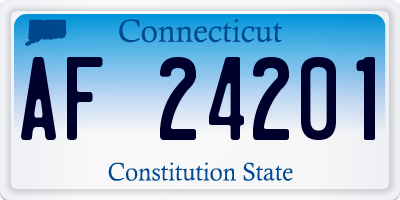 CT license plate AF24201