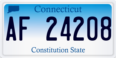 CT license plate AF24208