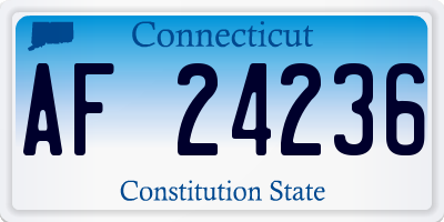 CT license plate AF24236