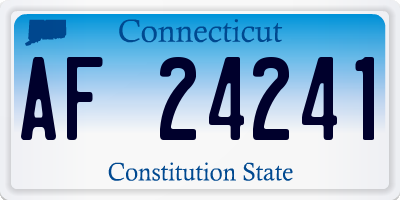 CT license plate AF24241