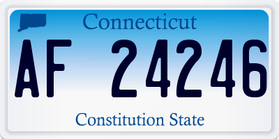 CT license plate AF24246