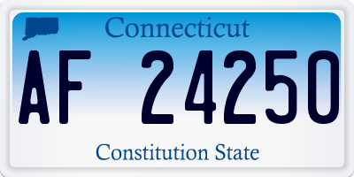 CT license plate AF24250