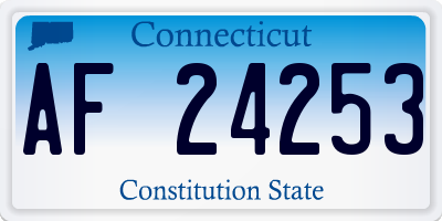 CT license plate AF24253