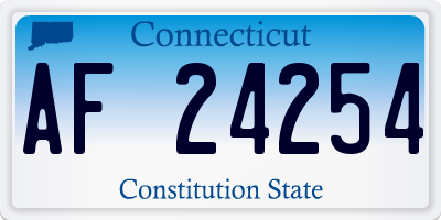 CT license plate AF24254