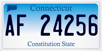 CT license plate AF24256