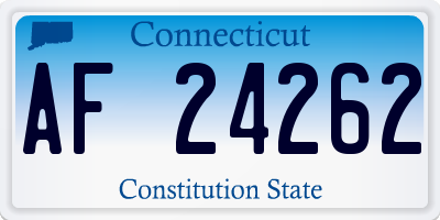 CT license plate AF24262