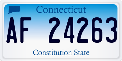 CT license plate AF24263