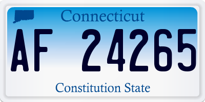 CT license plate AF24265