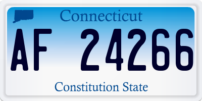 CT license plate AF24266