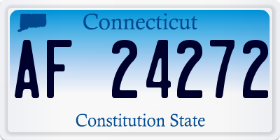 CT license plate AF24272