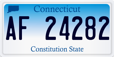 CT license plate AF24282