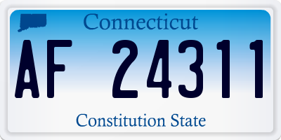 CT license plate AF24311