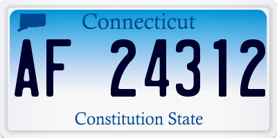 CT license plate AF24312