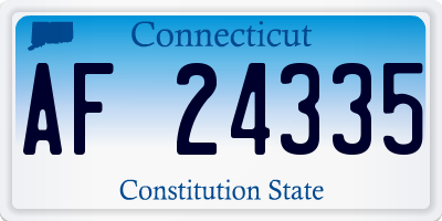 CT license plate AF24335