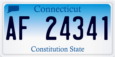 CT license plate AF24341