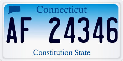 CT license plate AF24346