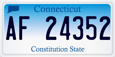 CT license plate AF24352