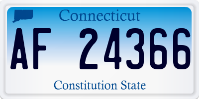 CT license plate AF24366