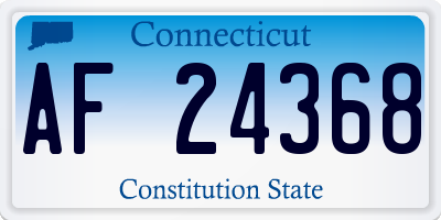 CT license plate AF24368