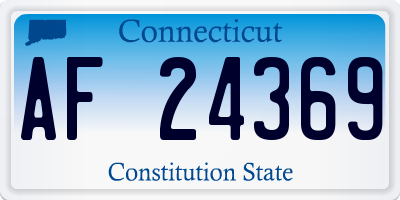 CT license plate AF24369
